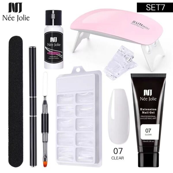 Nail Gel Set 6W LED Lamp Full Manicure Set Quick Extension Nail Kit Gel Building Polygels Set For Nails Tool Kit Nail Art Kit - Image 4