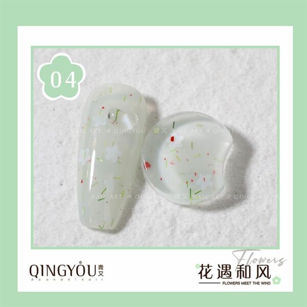 Nail Polish Flowers Petal Translucent Soft Semi Permanent Varnish Hybird UV Acry Japanese Wind Nail Art Soak Off Gel - Image 2