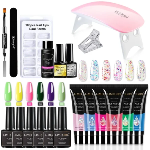 Nail Art Kits Poly Nail Polish Kits Professional Nail Art Kits Acrylic Extension Gel Nail Polish All For Nail Polish Kits Soak N - Image 19